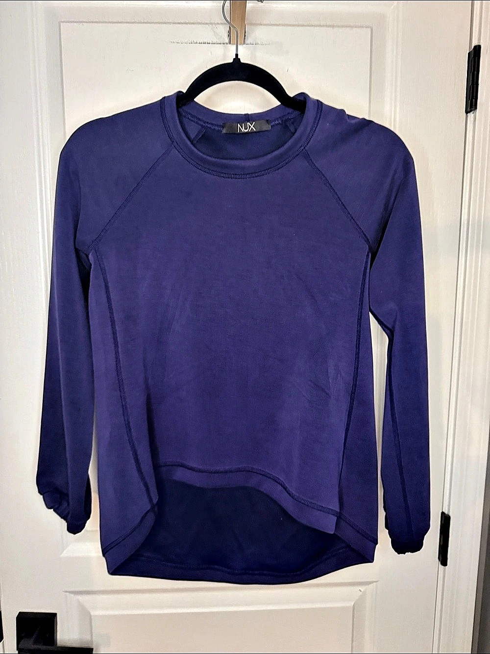 NUX Sleek Sweat Purple Long Sleeve Athletic Top